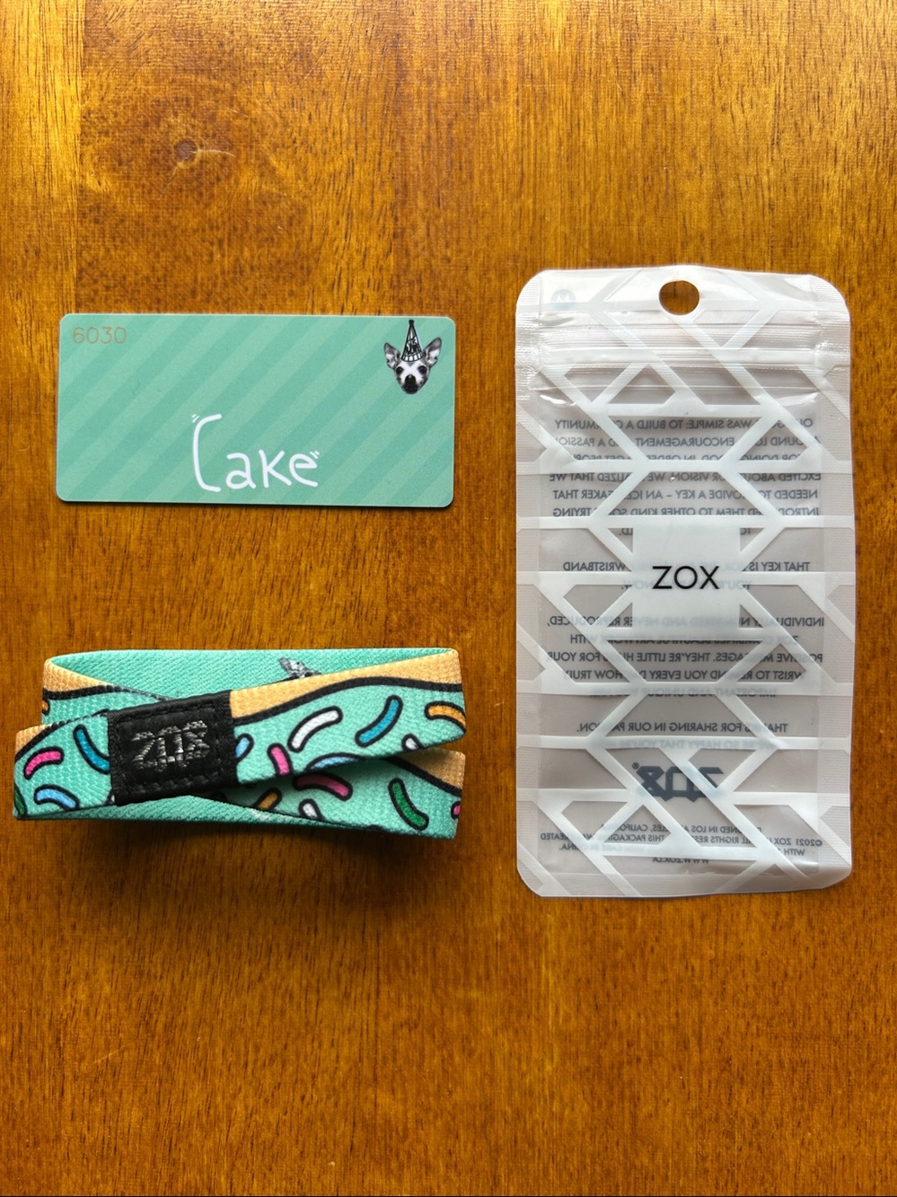 New ZOX cake double wristband